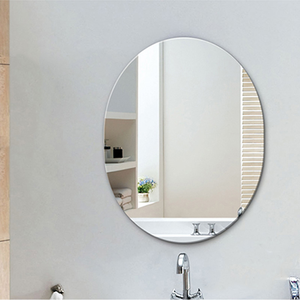 Miroir sans cadre auto-adhésif incassable en PP pour salle de bain salon chambre à coucher-pour garde-robe de maquillage et décoration murale - Product Image 1