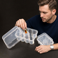 Boîte de rangement en plastique antichoc pour flacons, boîte de protection pour organiser différents flacons en verre de différentes spécifications