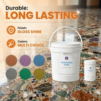 Revêtement liquide époxy auto-nivelant à base de ciment, sable coloré, écologique, imperméable, antidérapant, résistant à l'usure, pour sols en marbre