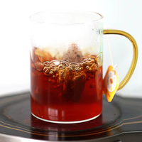 Haute poignée en borosilicate verre tasse à eau grande capacité résistant à la chaleur pour thé lait boissons jus café glacé usage domestique