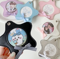 Étui de rangement rigide et résistant à l'eau Haoxuan en cuir pour cartes et badges anime 2D de 65 mm