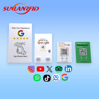 Soporte de PVC Acrílico Personalizado con NFC para Reseñas de Google y Menú con Código QR