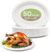 Ensemble de vaisselle carrée jetable réutilisable biodégradable écologique de 12 pouces en bagasse de canne à sucre pour les fêtes et le camping