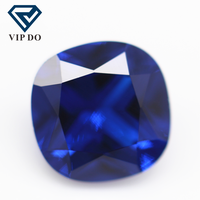 5A grade machine cut cushion cut 113 # spinelle bleue pierre libre coussin forme spinelle artificielle 113 # spinelle bleue pierres précieuses