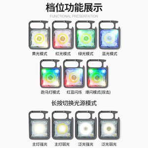 ไฟ LED ทำงานแบบพกพา 57x57x100 มม. ชาร์จใหม่ได้ด้วยสาย USB สำหรับการตั้งแคมป์กลางแจ้ง - Product Image 2