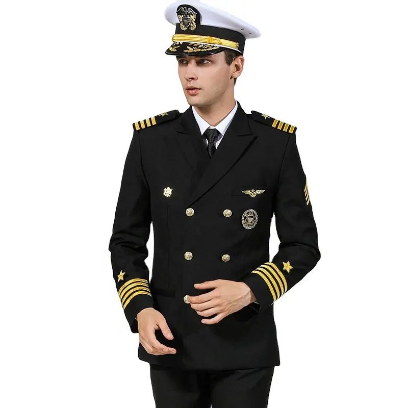 Kaliteli abd tarzı memur denizci üniforma aksesuarları ile