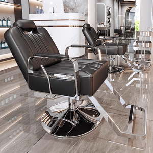 AY High Quality Modern Style Tiltable Barber <b>Chair</b> Multi-Function with Hot <b>Leather</b> for Hotels Beauty Salons Spas - Product Image 2