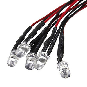 Ampoule lumineuse 20cm, lampe 12V 24V pré-câblée, 5mm, 12V, colorée, indicateur métallique LED, <span class=keywords><strong>pilote</strong></span>, lampe de tableau de bord, fils - Product Image 4