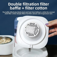 Bol automatique élégant pour animaux de compagnie, sans électricité, pour chat et chien, distributeur d'eau, fontaine à eau en PP