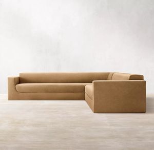 Sofá Seccional Moderno de Esquina para Sala de Estar, Minimalista <span class=keywords><strong>Nórdico</strong></span>, de Tela, Tipo Teddy, de 3 Plazas, Sin Estructura, en Forma de Nube, en Forma de L, de Lujo - Product Image 2