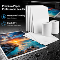 Papier photo velours brillant personnalisé, papier photo RC, finition velours fine, impressions photo pour album, feuilles de format personnalisé, papier photo jet d'encre RC