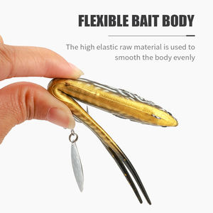 LUSHAZER Leurre de pêche en plastique souple coulant 26g 140mm appât de pêche pour bar truite brochet appât artificiel en caoutchouc - Product Image 4