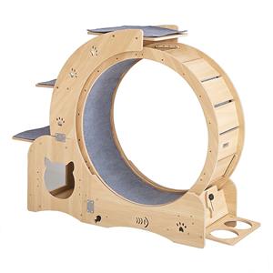 Rueda de Ejercicio 4 en 1 Ecológica de Lujo <span class=keywords><strong>para</strong></span> <span class=keywords><strong>Gatos</strong></span>, con Estructura de Espuma <span class=keywords><strong>para</strong></span> Escalar, <span class=keywords><strong>para</strong></span> Fitness y Rascado en Interiores - Product Image 5