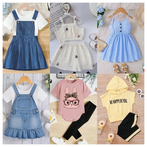 Ensemble 2 pièces en polyester BulkCool pour nouveau-né, vêtements d'été fins et confortables à manches courtes pour enfants, couleurs assorties, en stock - Product Image 5
