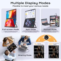OEM/ODM M4 1080P FHD Écran triple HDR 15,6 pouces, extension d'écran pour ordinateur portable, moniteur double écran compact et efficace pour MAC avec USB-C