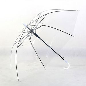 XJ635 Wholesale High Quality Outdoor clear <b>Umbrella</b> <b>Windproof</b> Transparent <b>Umbrella</b> With Logo for Advertising Promotion - Product Image 4