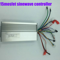 BLDC Sinusoïdale Moteur Contrôleur Vecteur 48v60v72v1000w1200w1500w 15 Mosfet pour Vélo Électrique Moto Pédale Scooter Tricycle