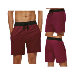 <b>Men's</b> Summer Sports <b>Shorts</b> Loose Fit Mid Waist Large Size Casual Drawstring Closure Solid Color Versatile Canvas Quick Sporty - Product Image 1