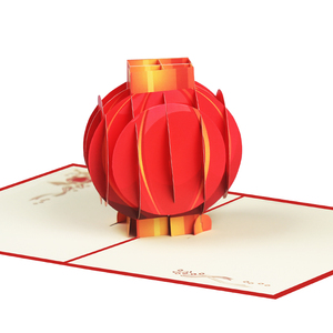 Biglietto d'Auguri 3D Pop-up Ecologico e Riciclabile in Carta Verniciata Lucida per i Migliori Auguri <span class=keywords><strong>di</strong></span> <span class=keywords><strong>Buon</strong></span> <span class=keywords><strong>Anno</strong></span> Nuovo - Product Image 1