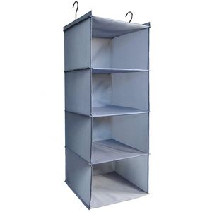 Hanging Closet Organizer and Storage 4-<b>Shelf</b>, Foldable Hanging Wardrobe Storage <b>Shelves</b>,Washable Oxford Cloth Fabric - Product Image 1