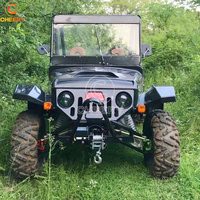 Cheery Amusement Vehículo Todoterreno de 350 cc, UTV de 2 Plazas, Tracción en las Cuatro Ruedas, UTV para Deportes al Aire Libre, Auto de Carreras J-eep