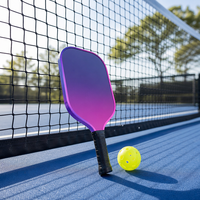Raquette de pickleball en fibre de carbone brute Lingjun T700 Pro, 16 mm, bord dégradé, norme USAPA, raquette professionnelle, logo personnalisé OEM