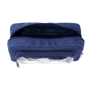 Étui à crayons en nylon personnalisable avec fenêtre transparente pour le rangement des fournitures scolaires |   Conception multifonctionnelle pour une utilisation scolaire et au bureau - Product Image 4