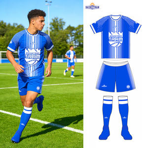 新款定制足球球衣热升华印花足球服衬衫足球制服复古足球球衣适合球队俱乐部足球套装 - Product Image 2