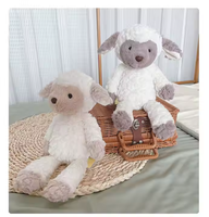 Songshan Toys Gros Mouton Pondéré Avec Visage Blanc Gris 35cm En Peluche Mignon Agneau Poupée Grand Animal En Peluche Pondéré Jouet Cadeau