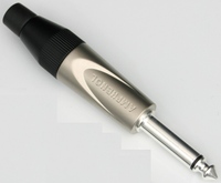 Connecteur de câble mono mâle droit AMPHENOL TM2PNJ-AU 1/4" 6,35 mm plaqué or 10A avec coque métallique pour téléphone - En stock