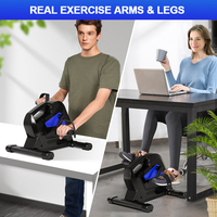 Ejercitador de Piernas Elíptico Portátil Mejorado con Sistema de Resistencia Magnética Ajustable, Pantalla LCD Digital, para Uso en Casa