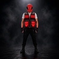 Casque LED fluorescent à stroboscope pour performance scénique de danse de salon pour adultes, idéal pour DJ de nuit, fêtes, Halloween, Nouvel An