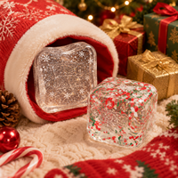 Cube Squishy en TPR de Noël pour Garçons et Filles, Enfants et Adultes – Jouet Sensoriel Anti-Stress à Remontée Lente pour l'École, le Bureau et la Maison
