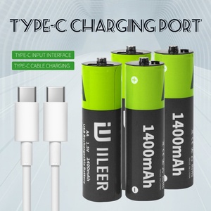 Batteries rechargeables IILEER AA 1400mAh, 1200 cycles, batterie lithium-ion 1,5V avec port Type-C - Product Image 4