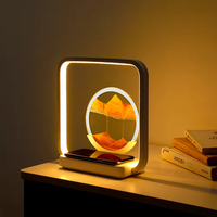 Chargeur sans fil 15W au design unique en forme de sablier, lampe de bureau décorative, veilleuse intelligente pour chambre à coucher