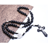 2025 nouvelle tendance à la main chrétien croix collier Offre Spéciale ornements religieux catholique pin chapelet perles collier