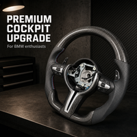 Volant de voiture personnalisé en cuir et fibre de carbone pour M3 M5 E90 E70 E72 E84 E82 E87 E53 F10 F20 F30