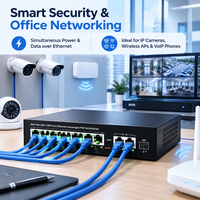 PoE-Switch mit 8 Ports und 1 Uplink, 2 SFP-Steckplätze, Power Over Ethernet Netzwerk-Switch für CCTV-Systeme 9