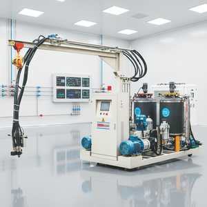 Machine d'injection <span class=keywords><strong>de</strong></span> mousse <span class=keywords><strong>de</strong></span> polyuréthane automatique haute pression XINLIANG, machine d'injection <span class=keywords><strong>de</strong></span> mousse PU efficace, composants moteur PLC - Product Image 1