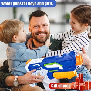 Pistolet à eau 4 en 1 Pistolet à eau à longue portée Grande capacité Jouets pour enfants Pistolets à eau pour piscine d'été Jouer en plein air - Product Image 4