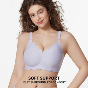 Soutiens-gorge d'<span class=keywords><strong>allaitement</strong></span> de haute qualité en gros, sans armatures, bralette sans couture, soutien-gorge d'<span class=keywords><strong>allaitement</strong></span> à bonnets couvrants, maintien élevé, push-up - Product Image 3