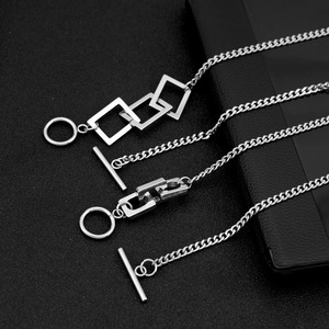 Kalung Rantai Sweater Tiga Cincin Saling Terkait dari Baja Tahan Karat, Kalung Unik Unisex dari Baja Tahan Karat. - Product Image 2