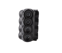 Conectores de Cable Eléctrico Negros UL QMS-S1-0-4, Conectores Multi-Tap Aislados, Terminales LUG de Entrada de un Solo Lado, UL y No UL