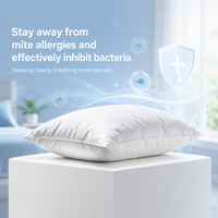 Coussin de cou en duvet de canard pour hôtels, vente en gros, garnissage 910g, housse en coton écologique 500TC, certifié RDS, directement de l'usine, personnalisable