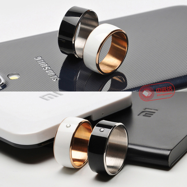 Customized 13.56mhz Nfc Ring Adjustable Stainless Steel Smart Ring