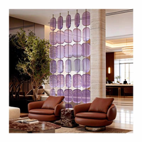 Moderne Maßgefertigte Glas-Raumteiler Leichte Edelstahl-Hotelteiler Stehlampe Luxus-Hotel-Lobby Villa Restaurant