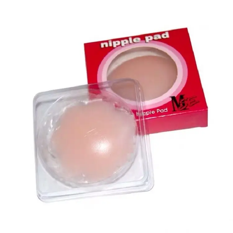 Vrouwen Herbruikbare Zelfklevende Tepel Stickers Onzichtbare Ronde Silicone Nipple Cover