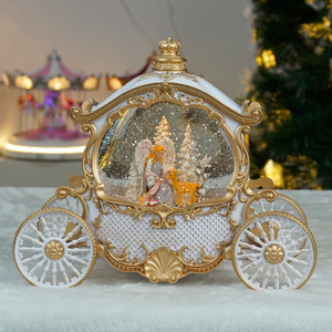 Giai điệu Xmas led xoáy nước long lanh đèn lồng trong nhà giáng sinh Quả cầu tuyết trang trí với tính năng chiếu sáng - Product Image 2