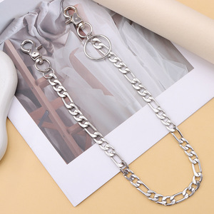 โซ่คาดเอวสไตล์พังก์ โลหะผสมสังกะสี จี้วงกลมชั้นเดียว เครื่องประดับแฟชั่นฮิปฮอปสำหรับสวมใส่ทุกวัน - Product Image 6