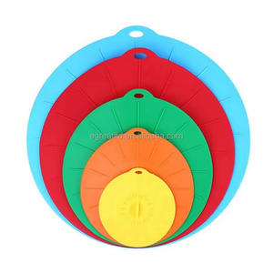 BPA Free Reusable Silicone Food Suction Lids <b>Microwave</b> Splatter Bowl Cover for Pots Pans Bowls-Cooking Tools - Product Image 3